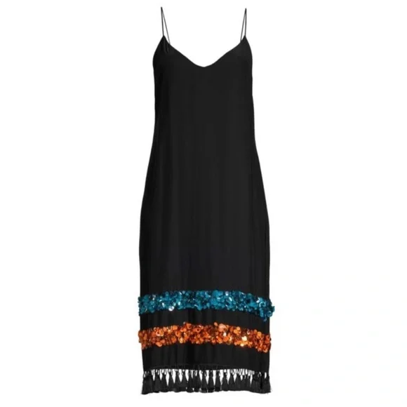 SACHIN + BABI • Bosphorus Silk Sleeveless Sequin Midi Slip Dress, 2 - Picture 4 of 16